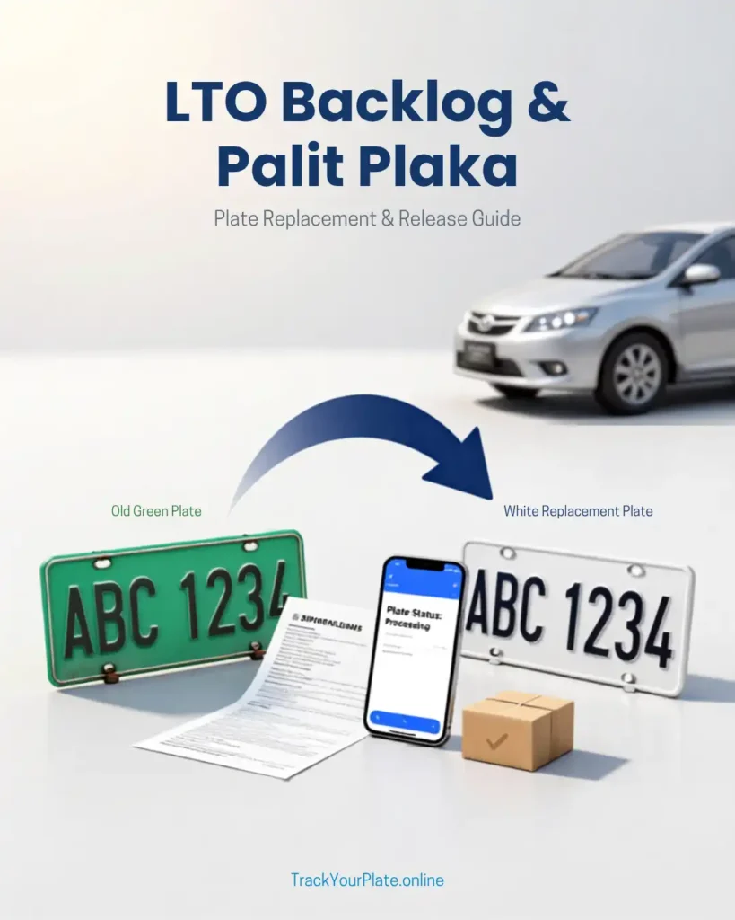 LTO backlog and Palit Plaka replacement plate guide