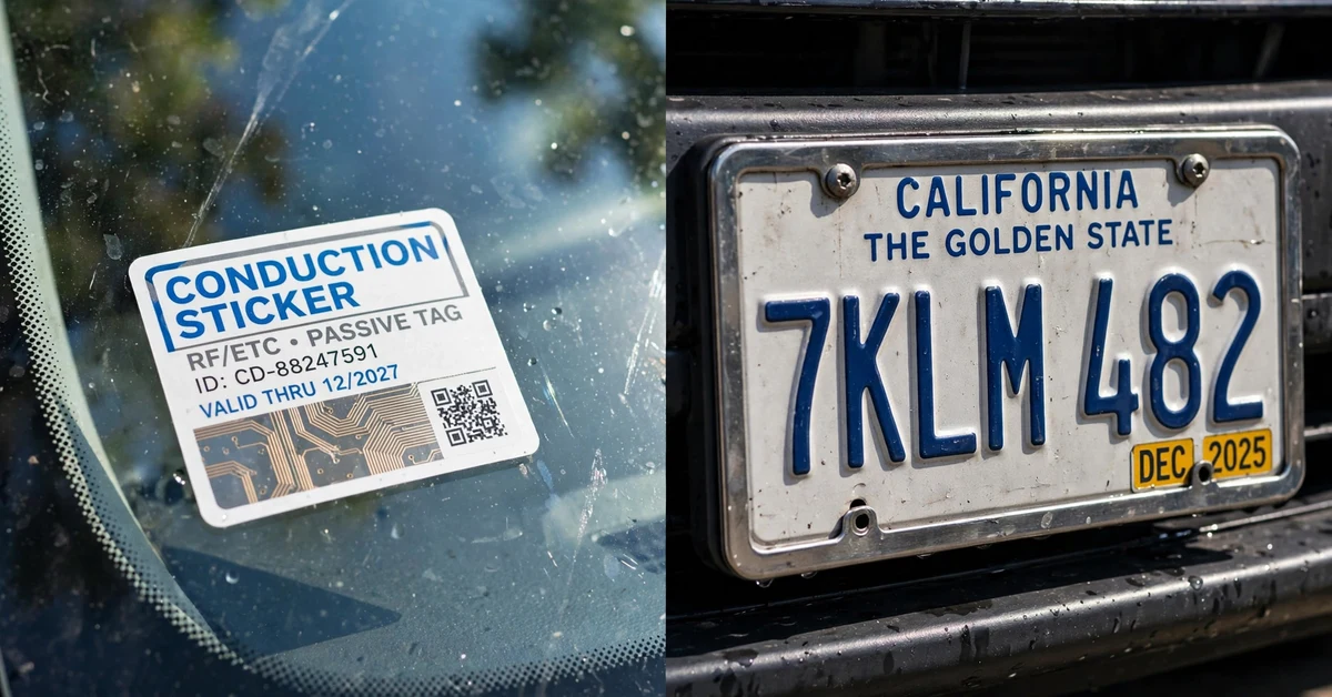 Conduction sticker vs official LTO plate number comparison